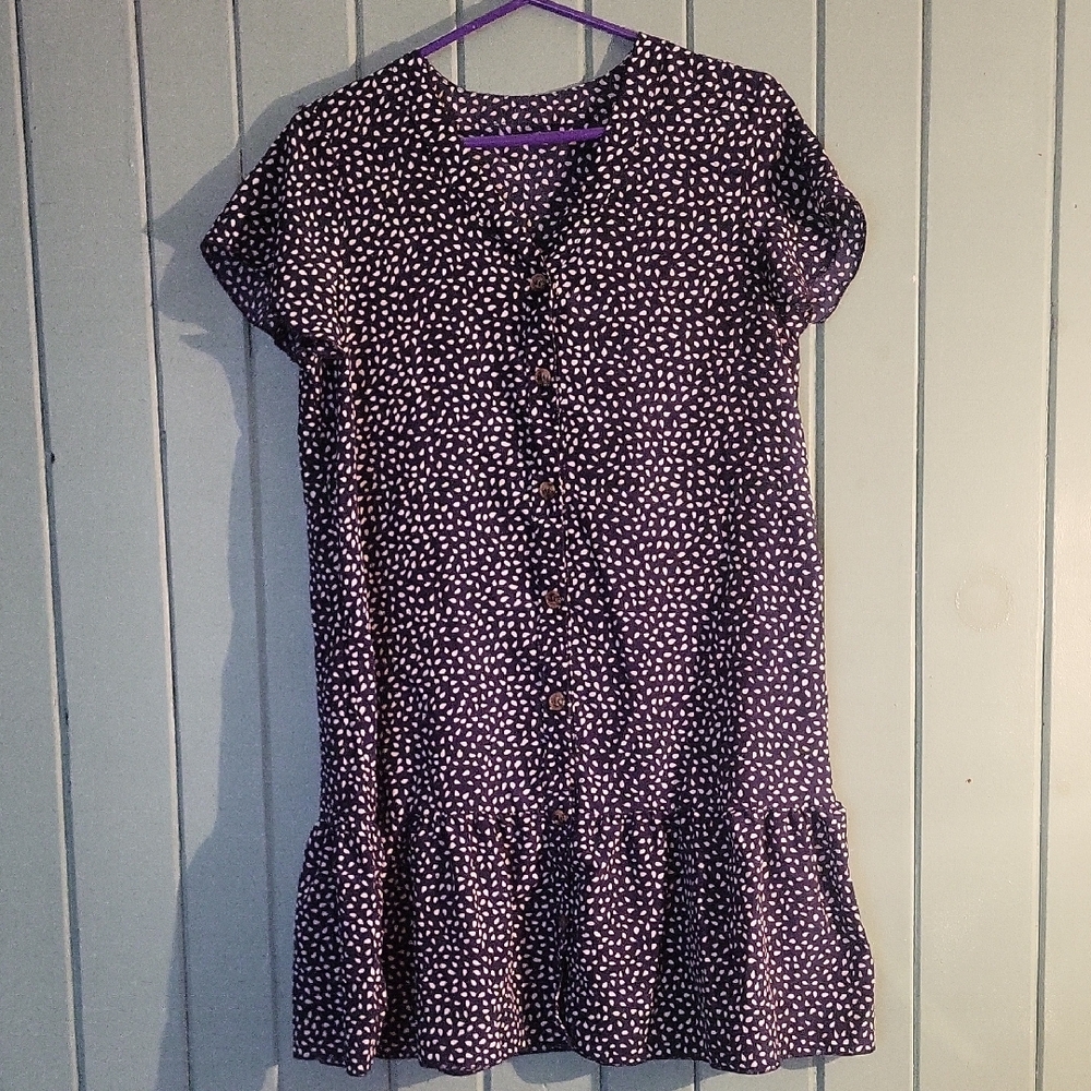 Purple Ruffled Babydoll Dress